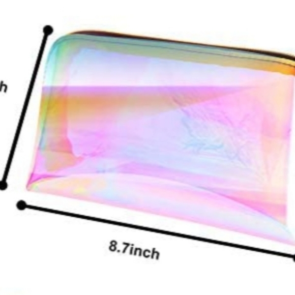Beautiful Iridescent Holographic Clutch Makeup bag - Picture 3 of 4